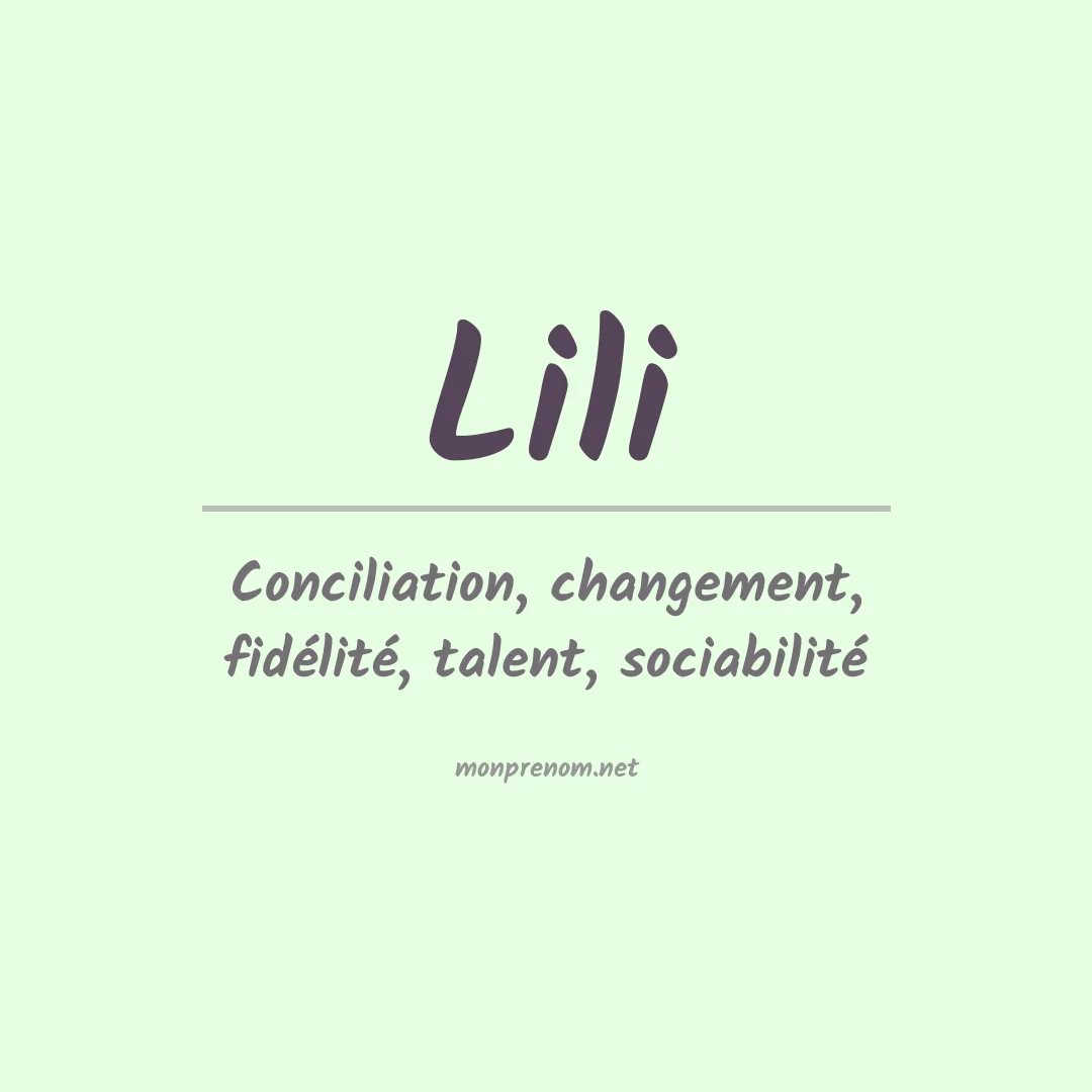 Prénom Lili