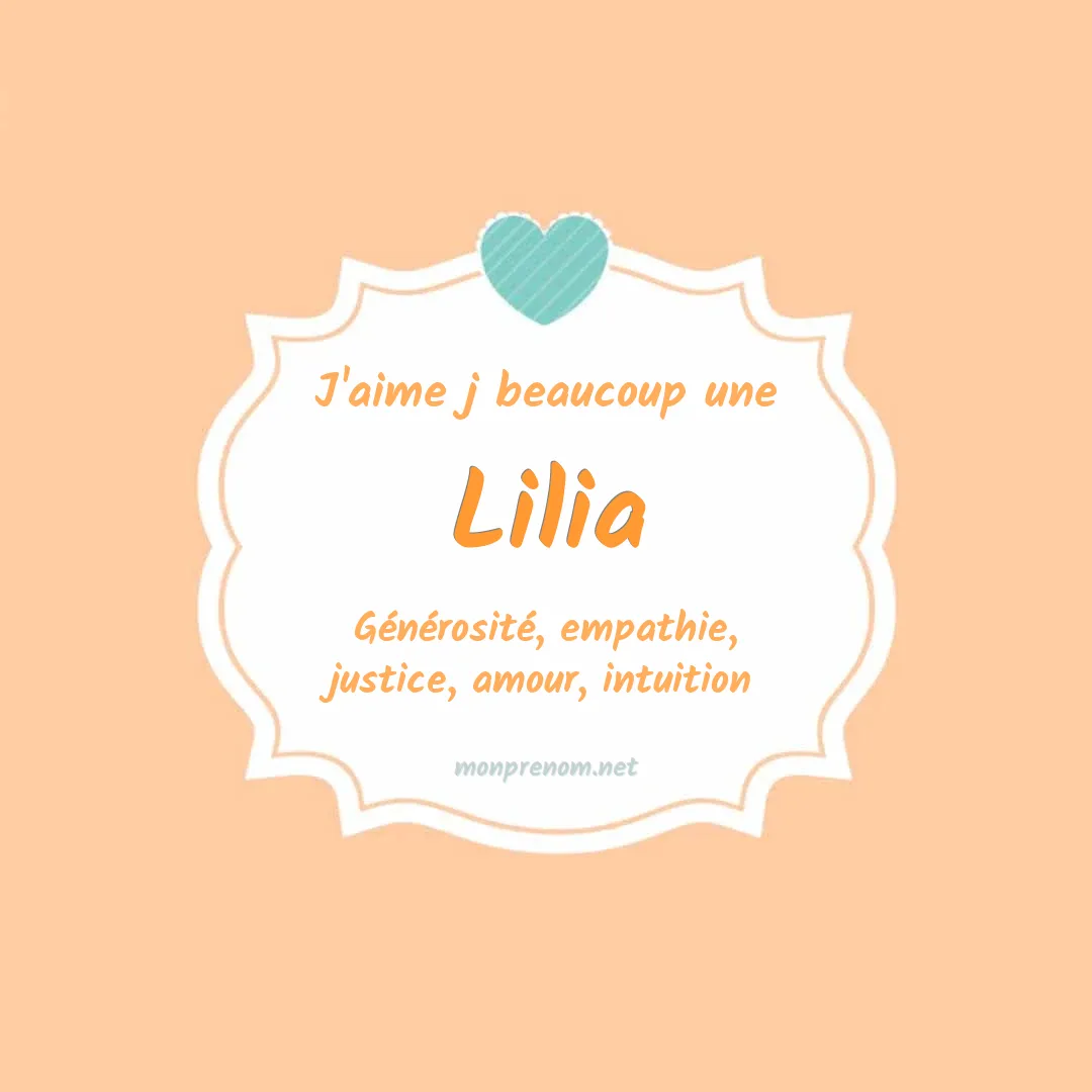 J'aime beaucoup Lilia