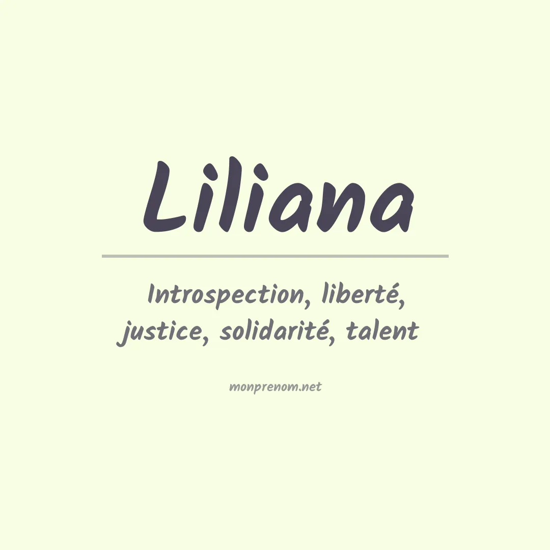 Signification du prénom Liliana