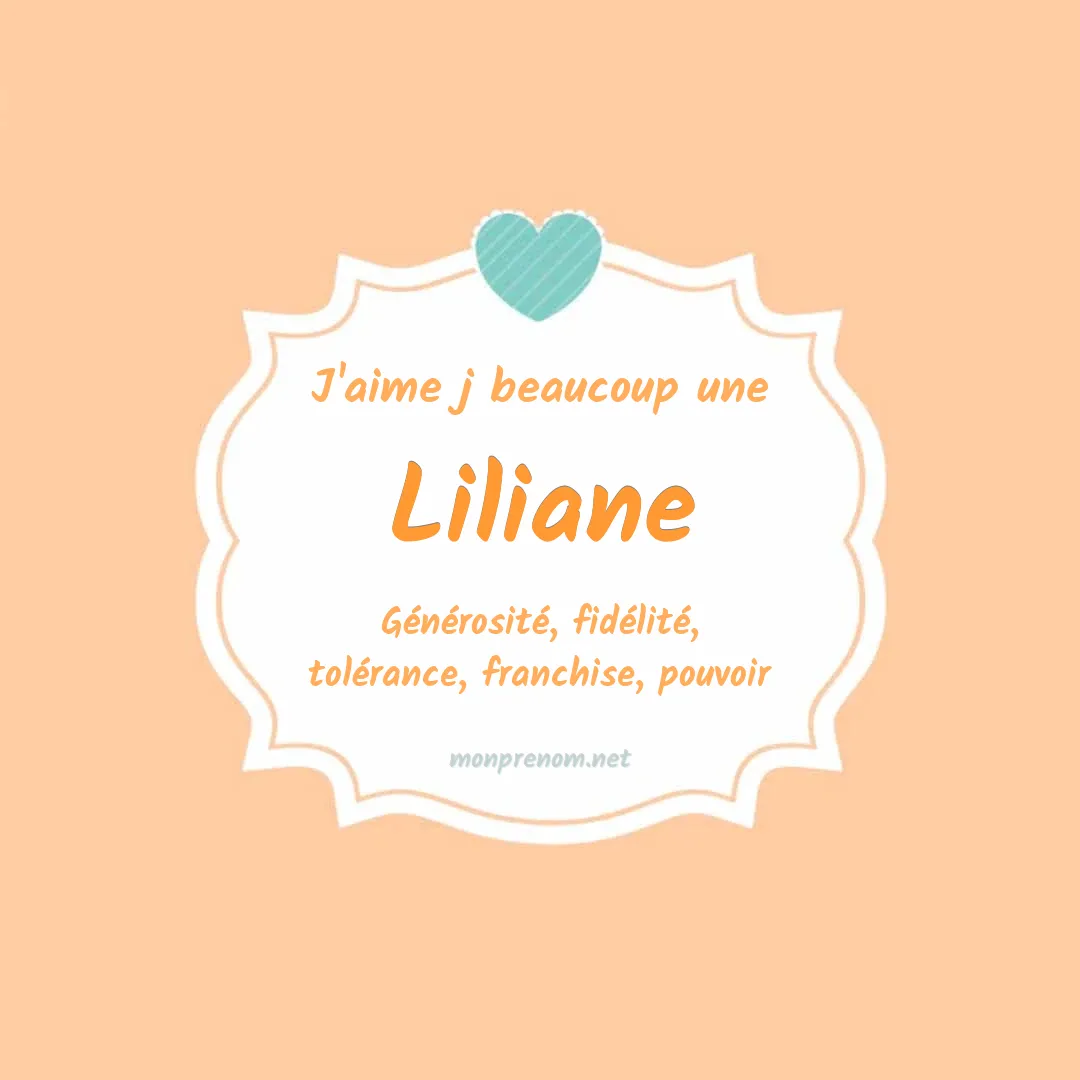 J'aime beaucoup Liliane