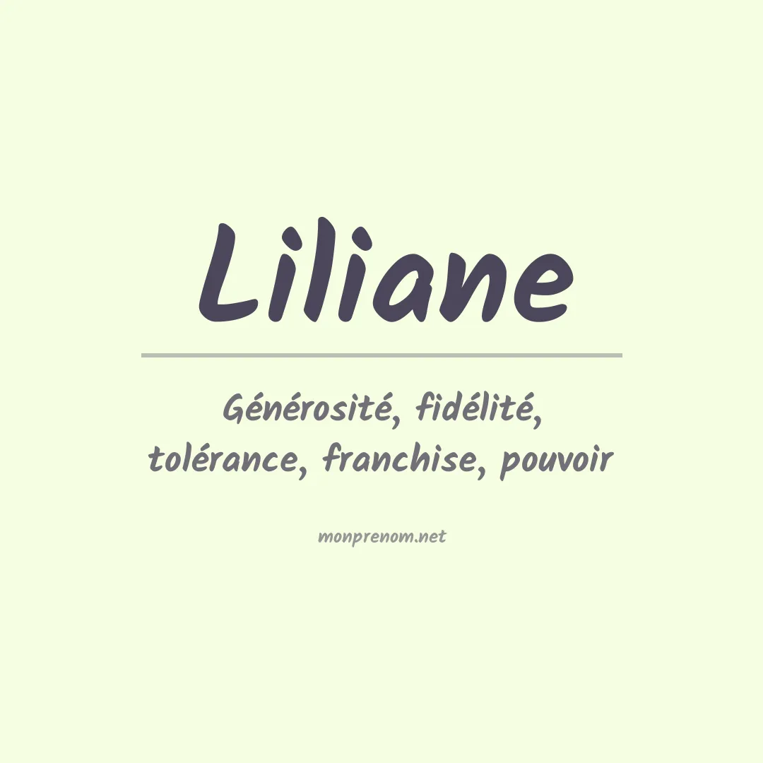 Signification du prénom Liliane