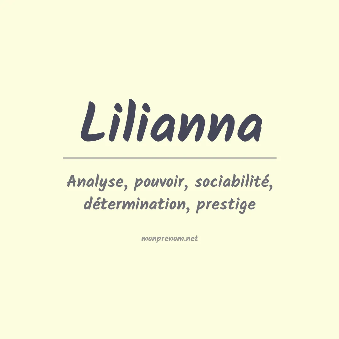 Signification du prénom Lilianna