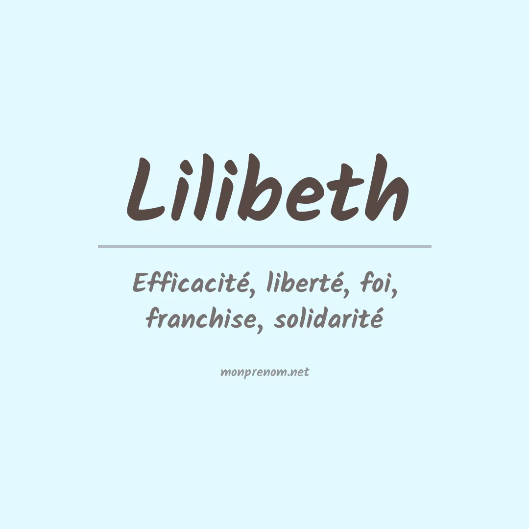 Signification du prénom Lilibeth