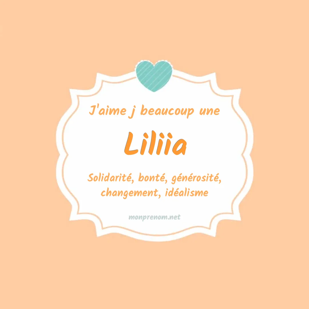 J'aime beaucoup Liliia