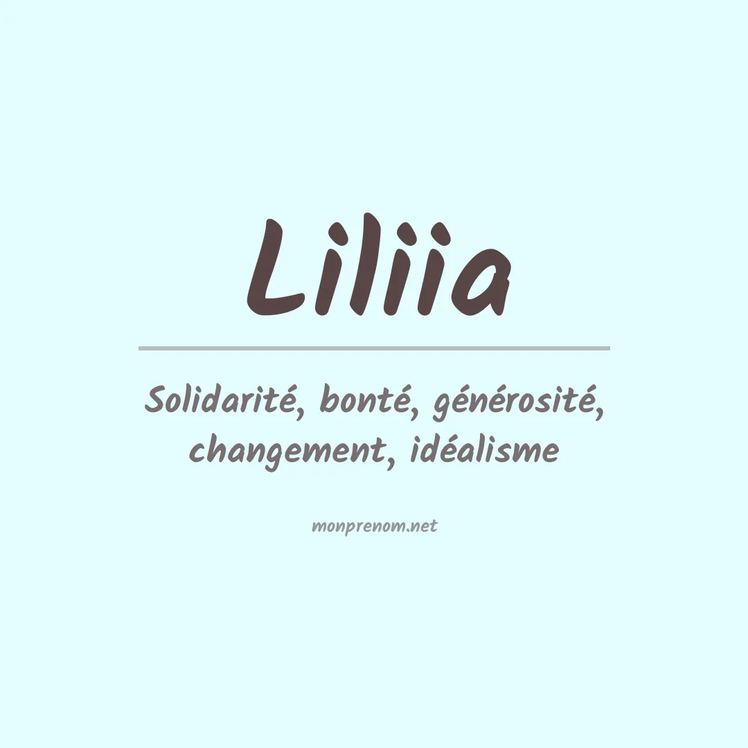 Signification du prénom Liliia