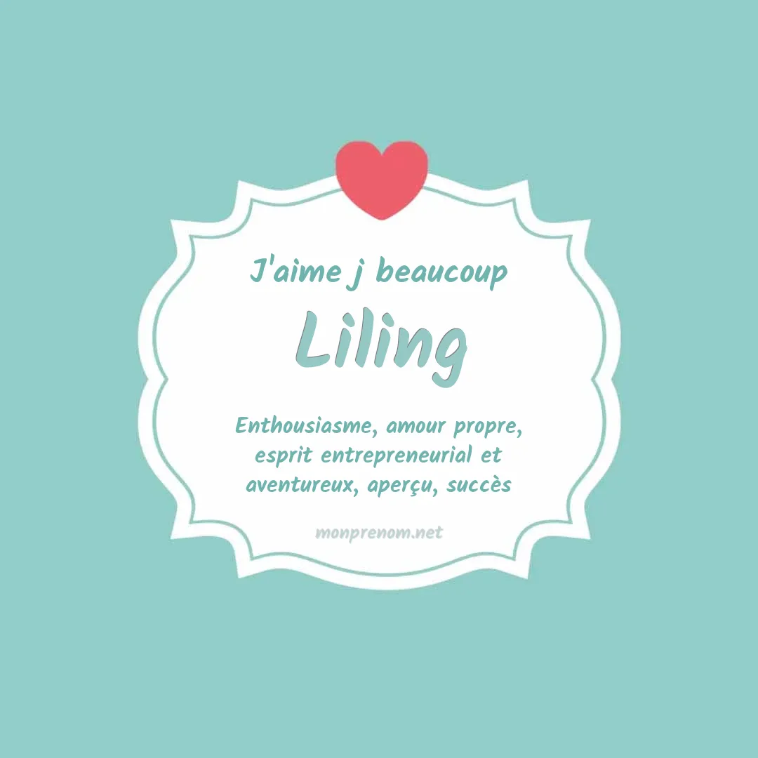 J'aime beaucoup Liling