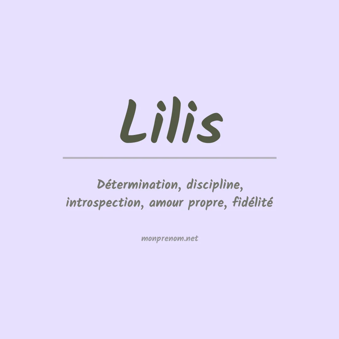 Prénom Lilis