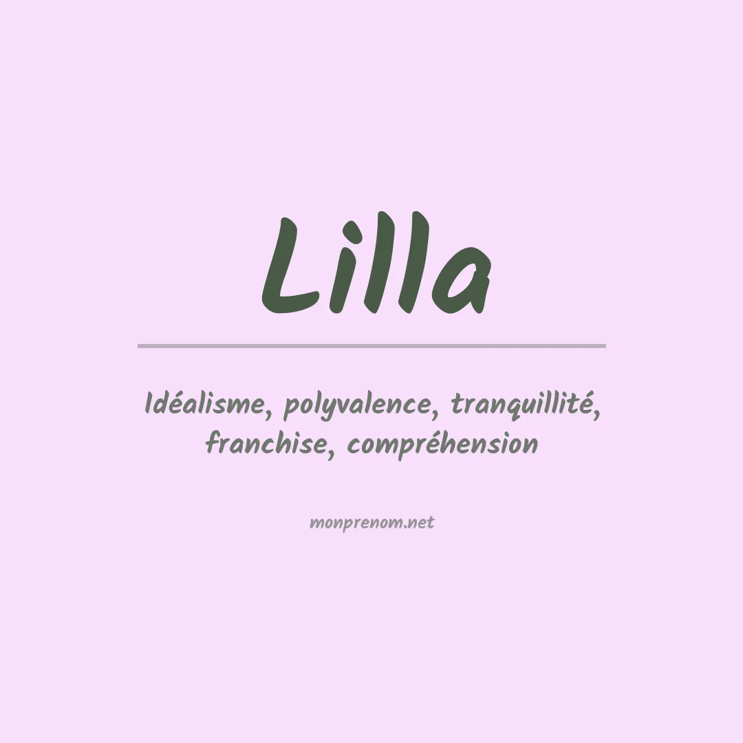 Prénom Lilla