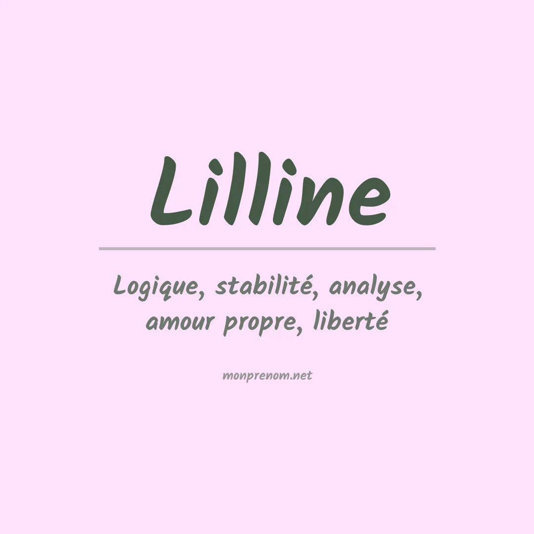 Signification du prénom Lilline