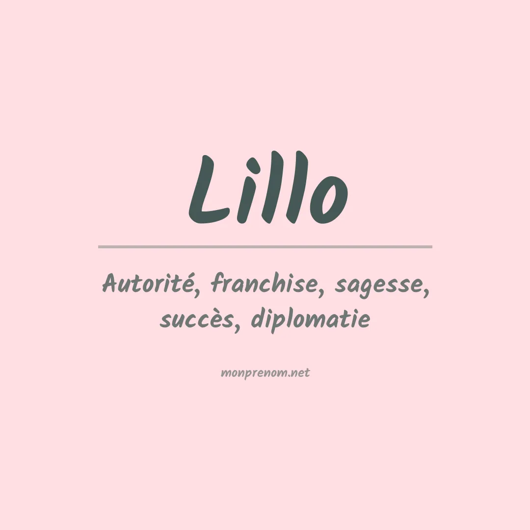 Prénom Lillo