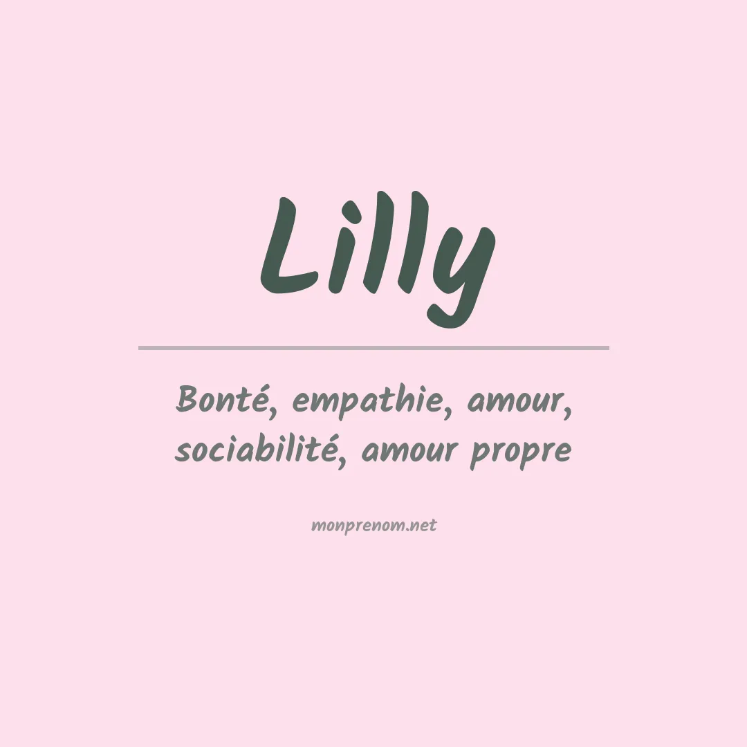 Prénom Lilly