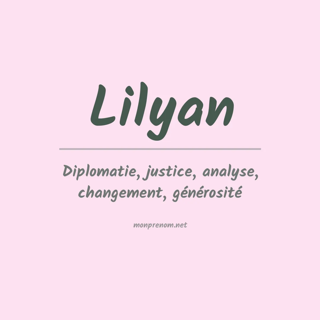 Prénom Lilyan