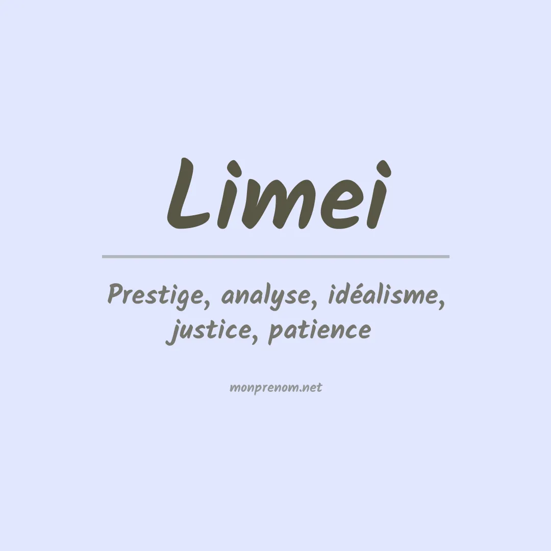 Signification du prénom Limei