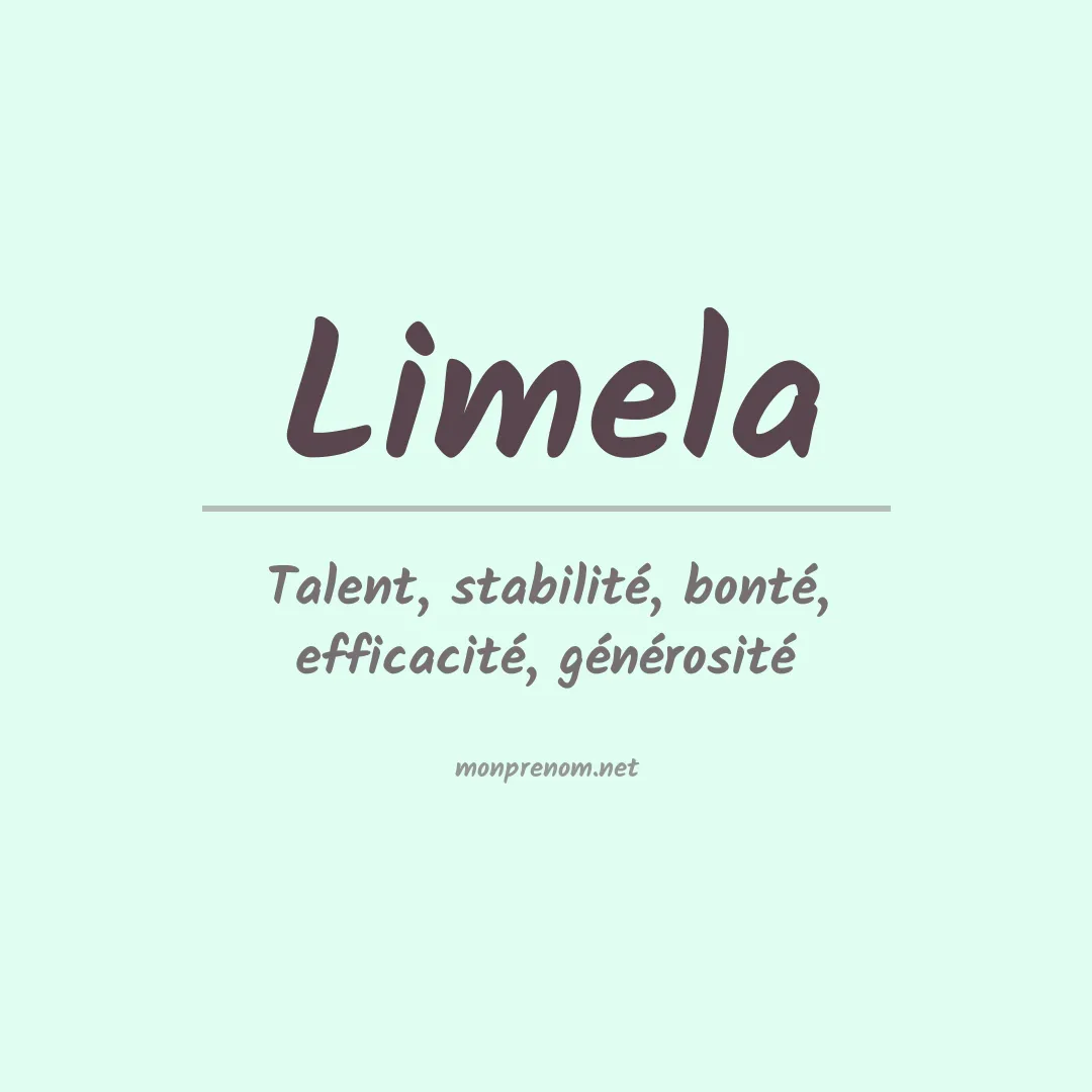 Signification du prénom Limela