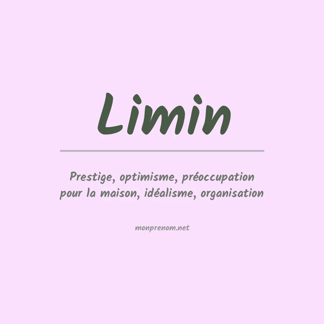 Signification du prénom Limin