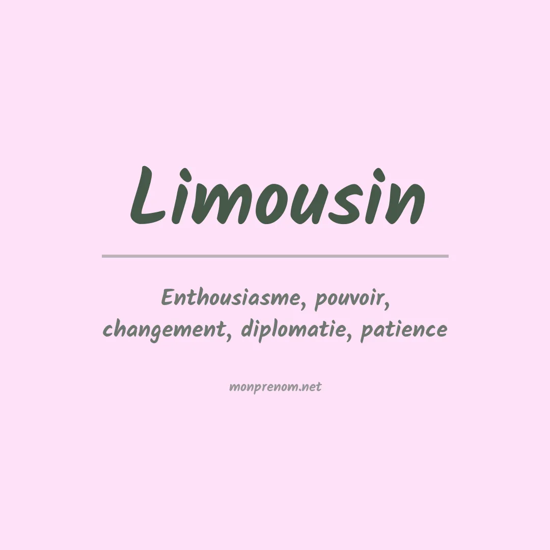 Signification du prénom Limousin