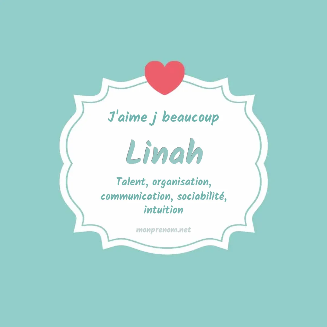 J'aime beaucoup Linah