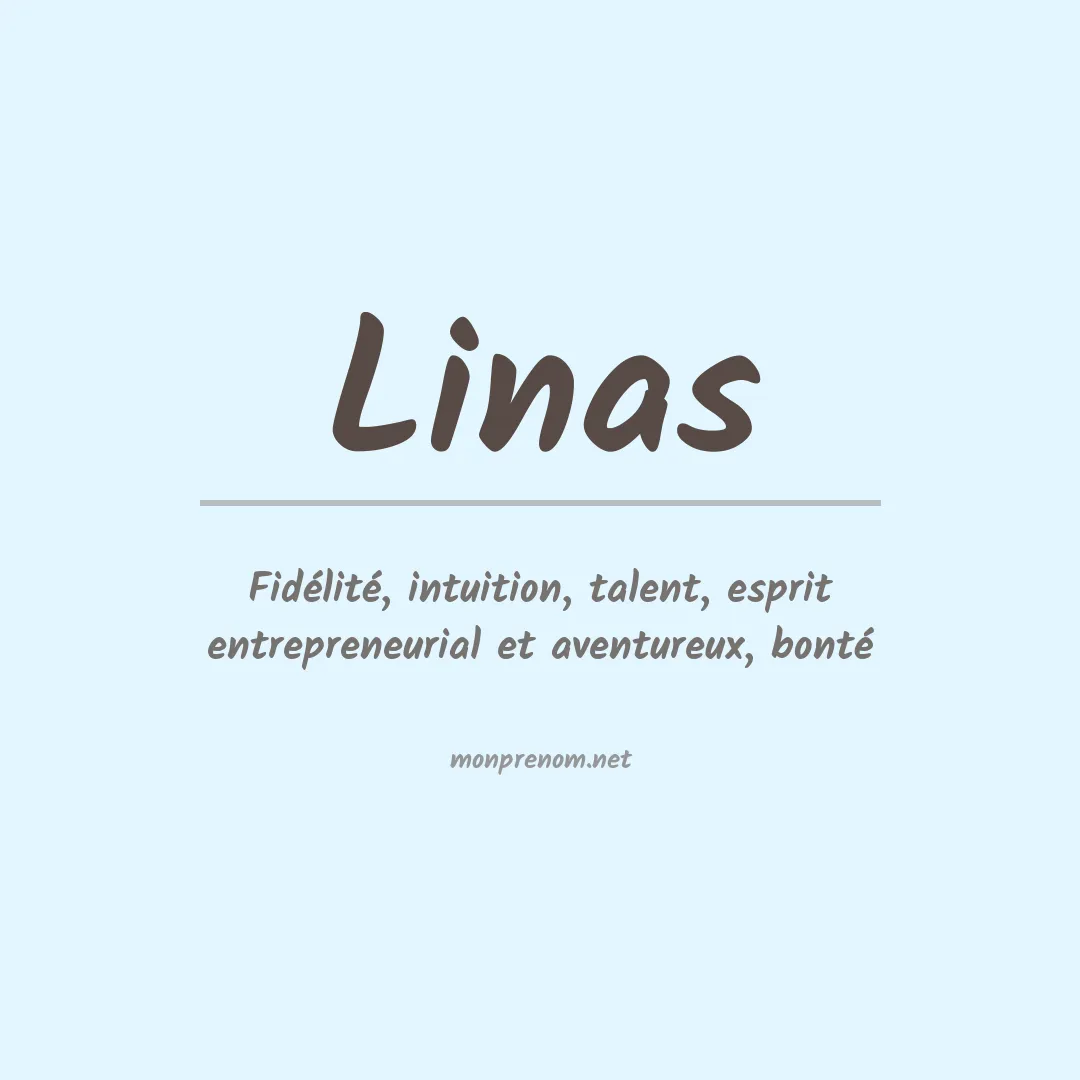 Signification du prénom Linas