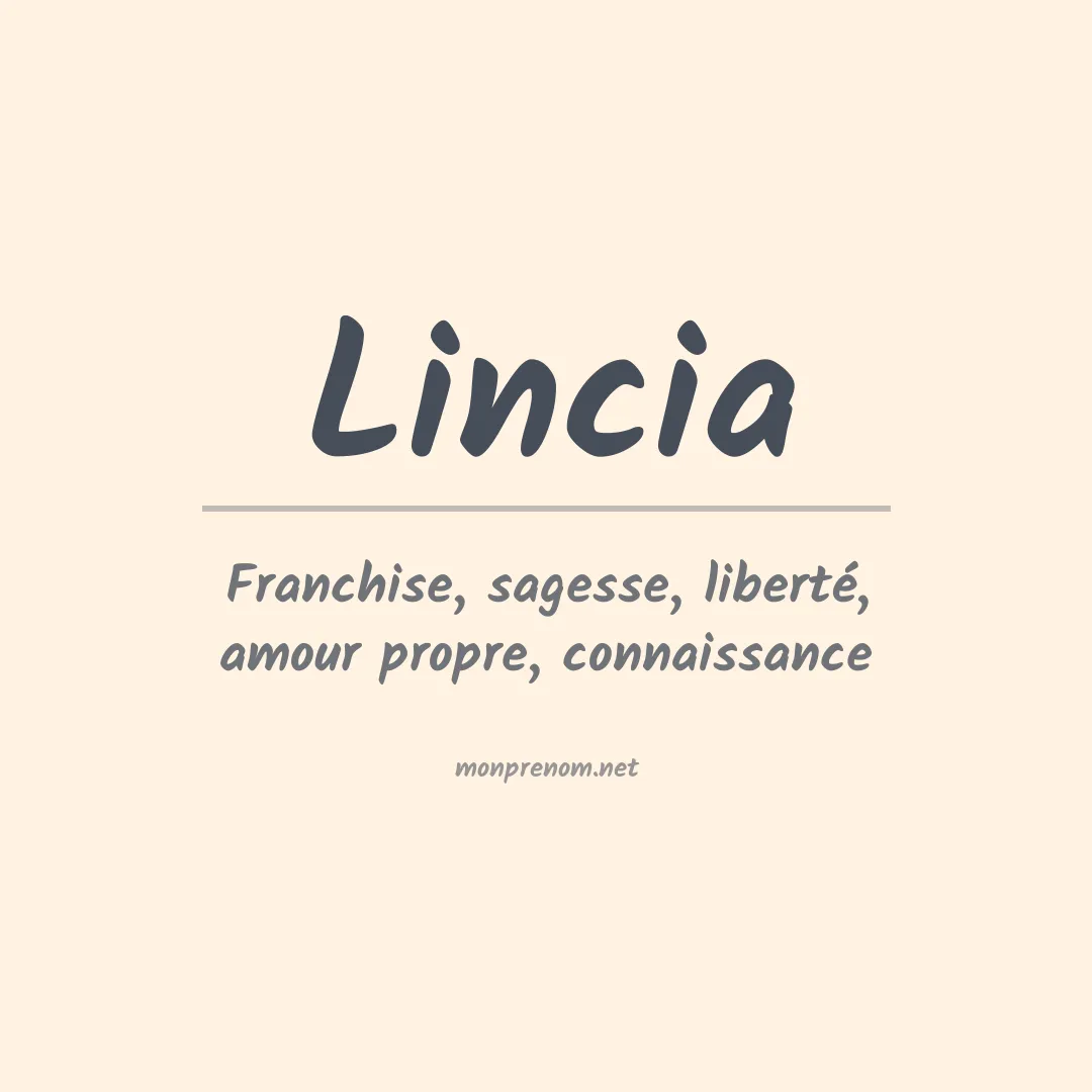 Prénom Lincia