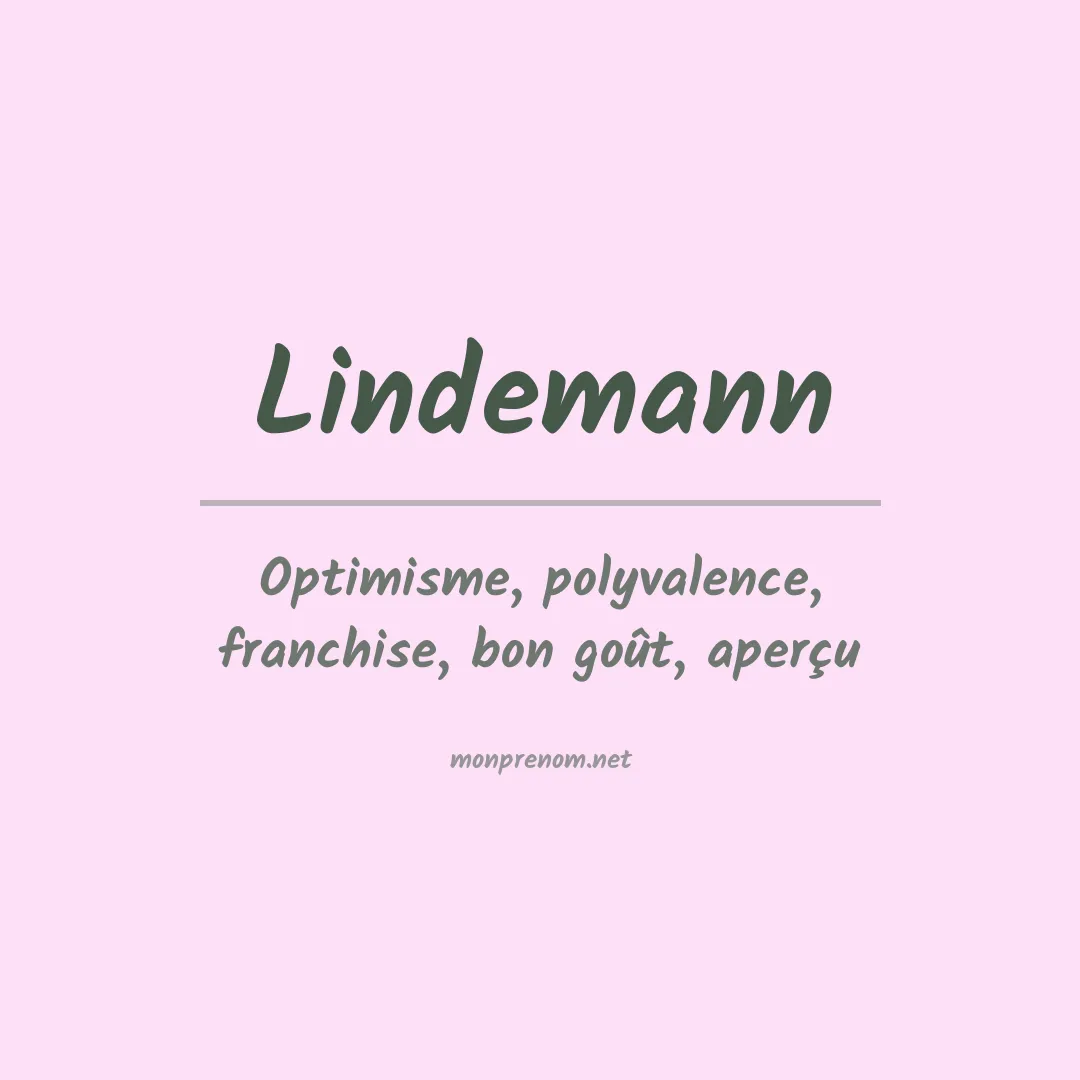 Signification du prénom Lindemann