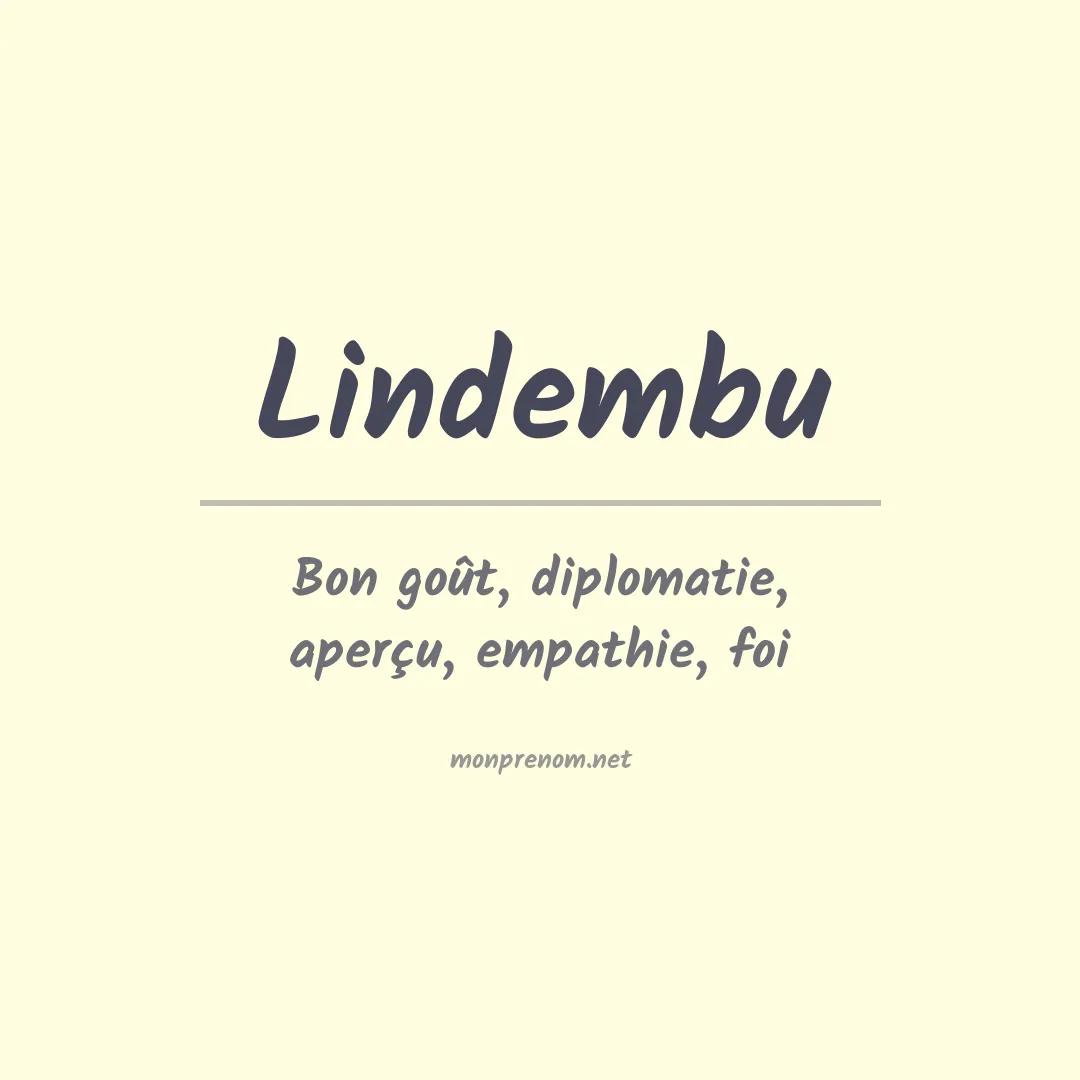 Signification du prénom Lindembu