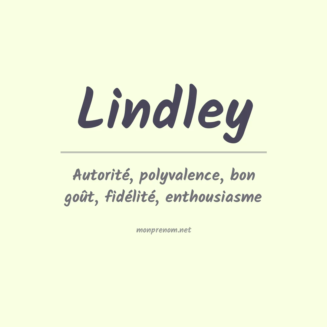 Prénom Lindley
