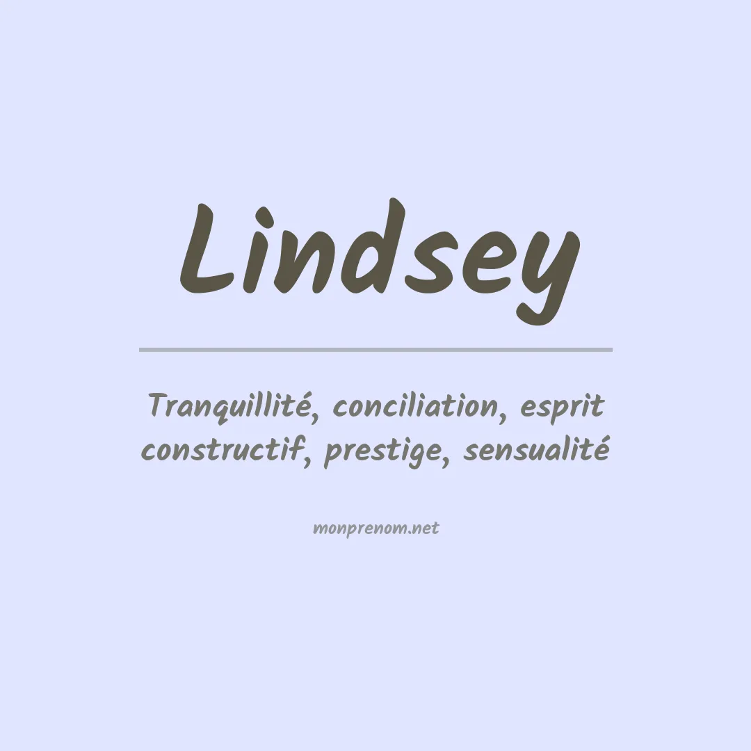 Prénom Lindsey