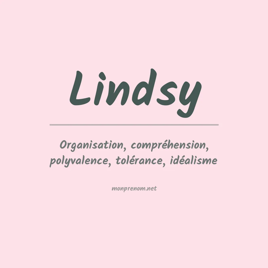 Prénom Lindsy
