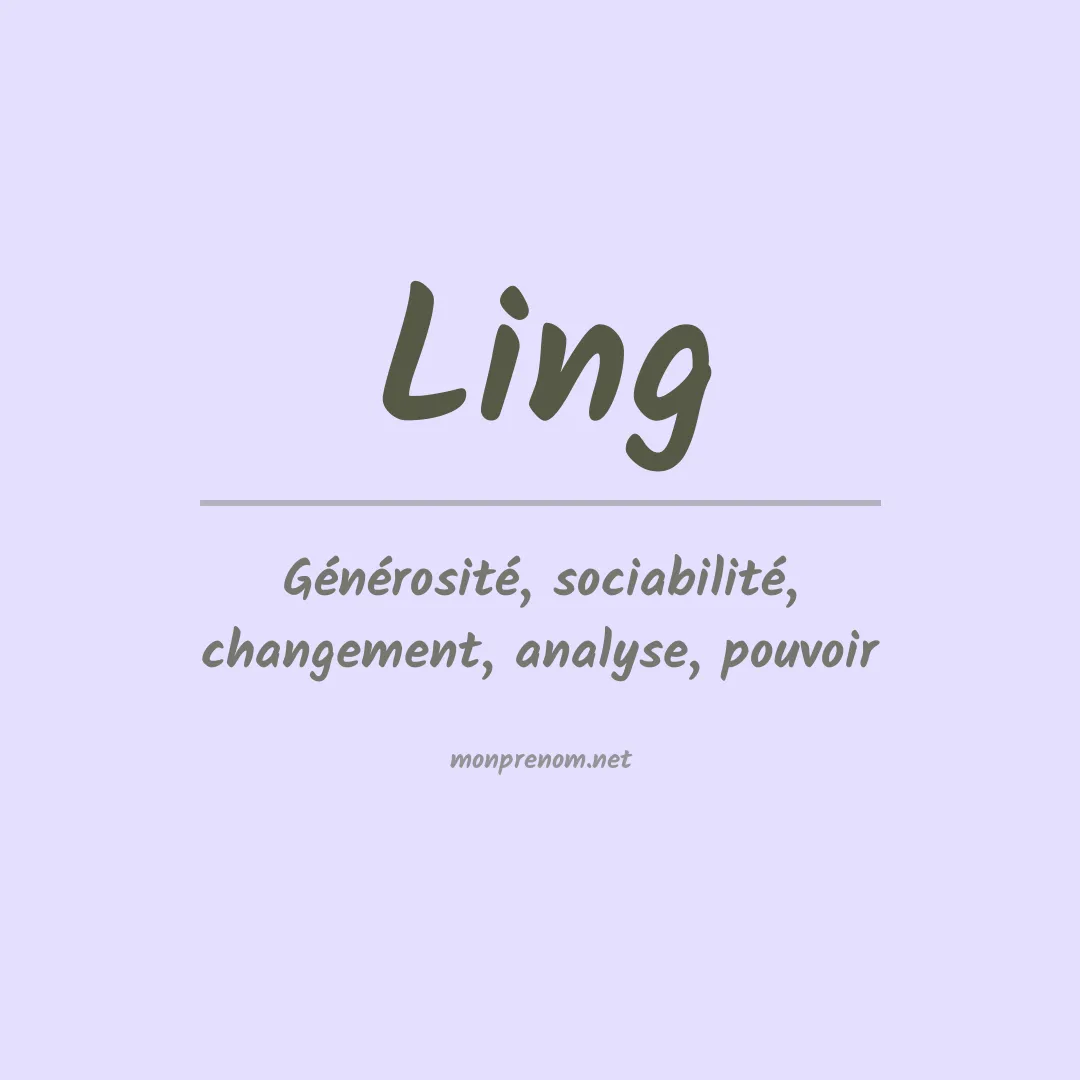 Prénom Ling