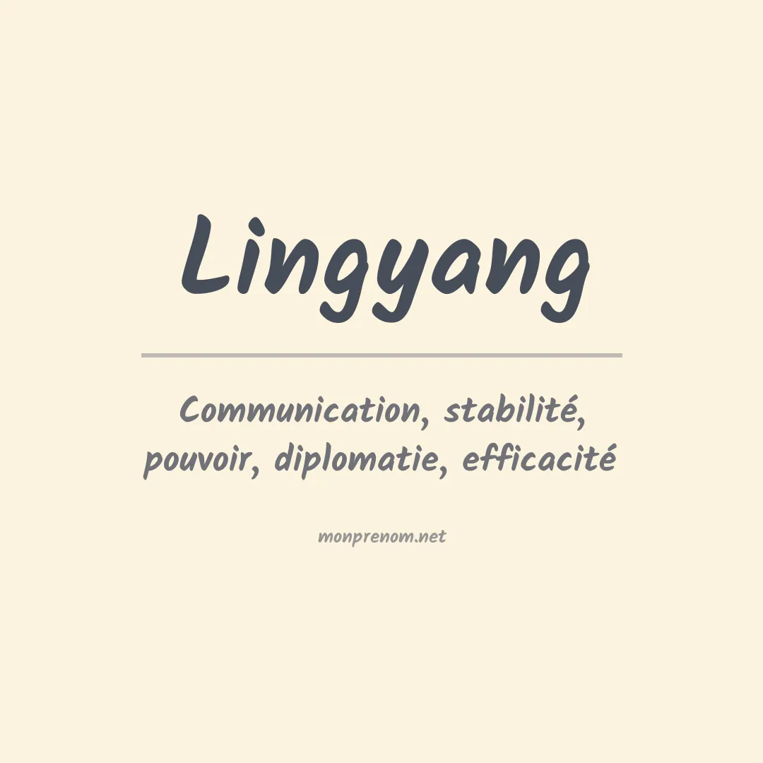Signification du prénom Lingyang