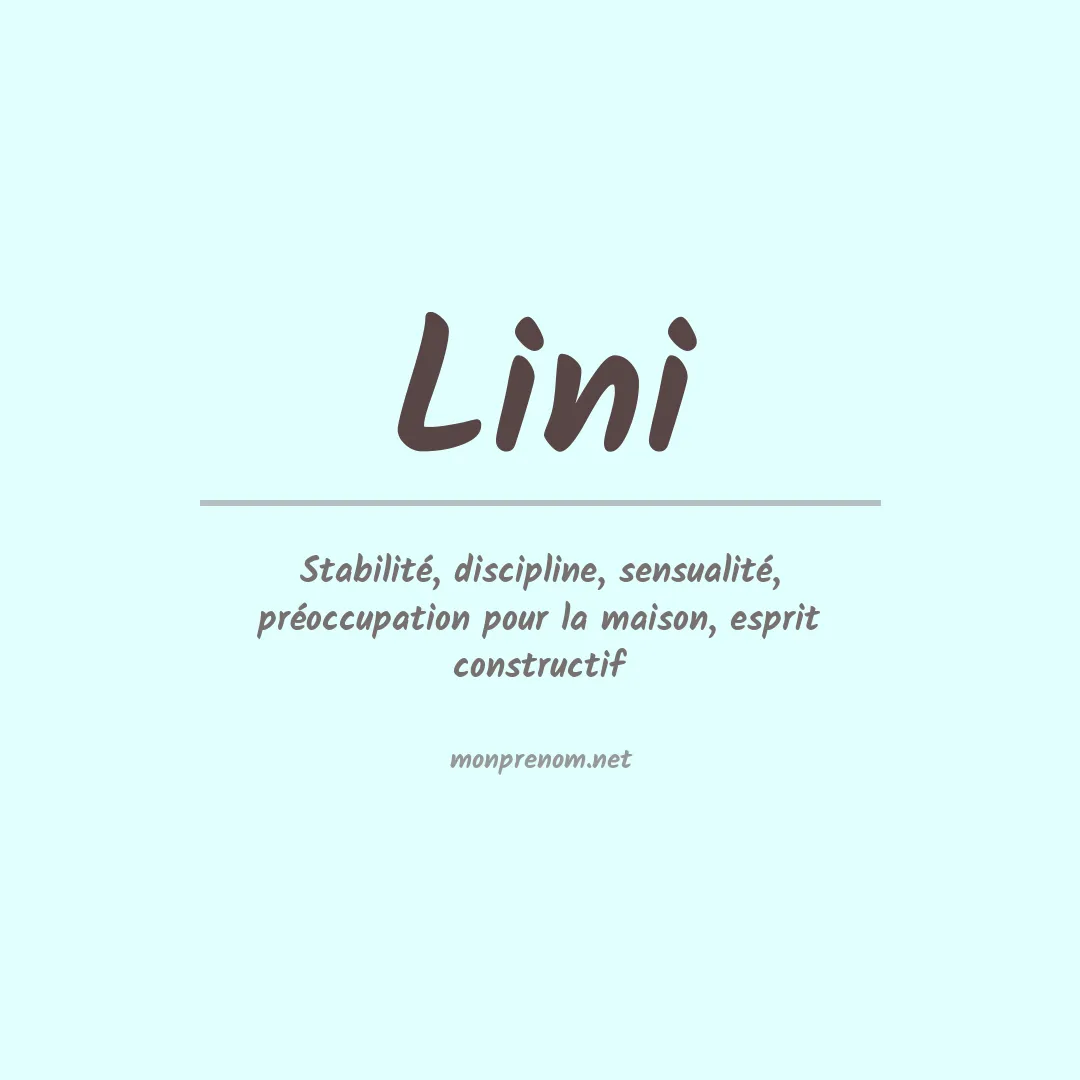 Prénom Lini