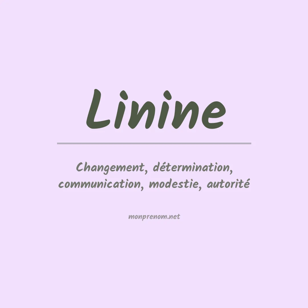 Signification du prénom Linine