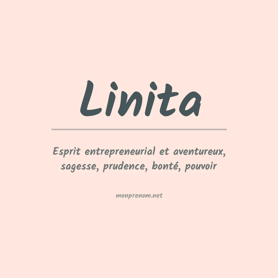 Signification du prénom Linita