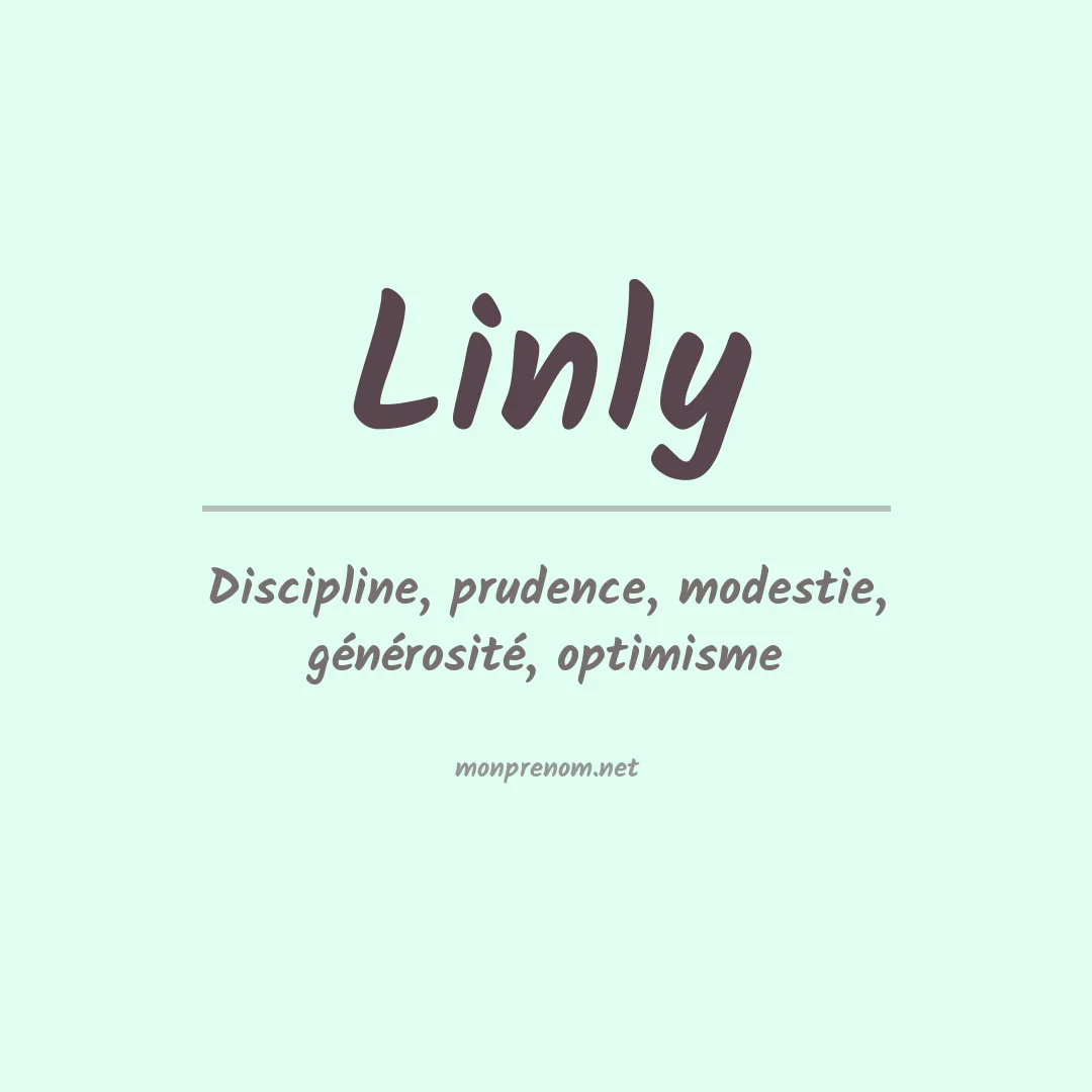 Signification du prénom Linly