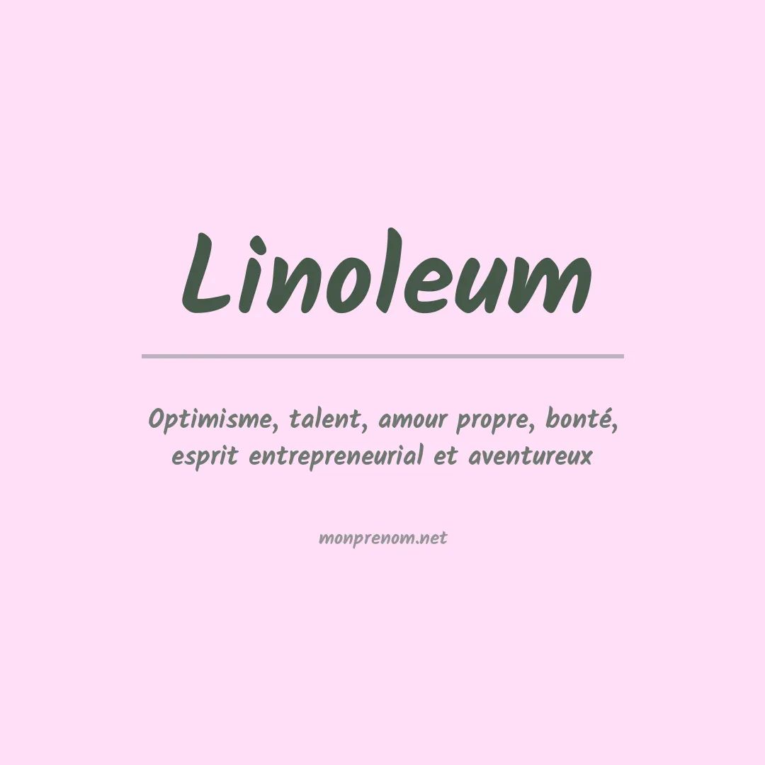 Prénom Linoleum