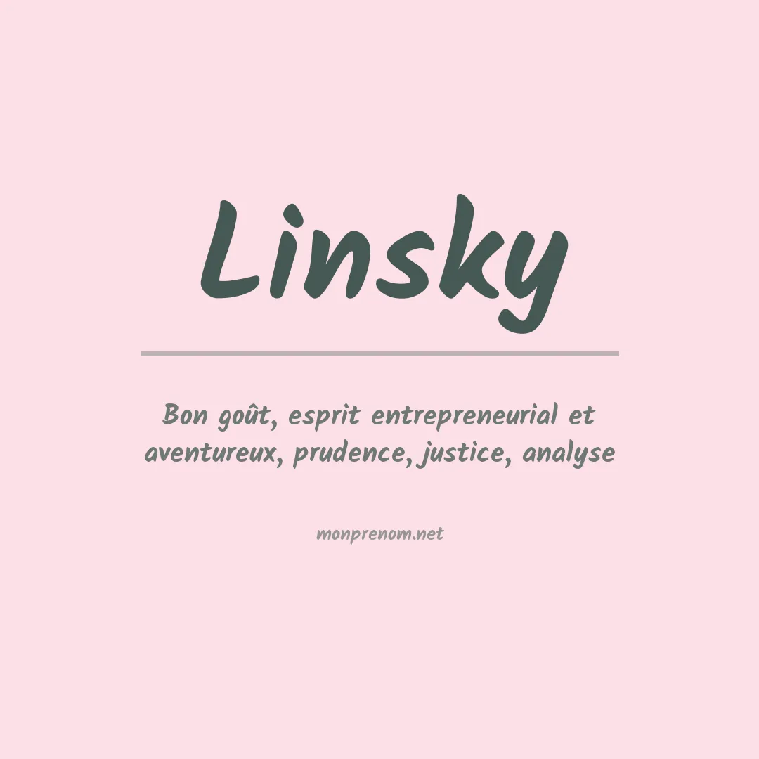 Prénom Linsky