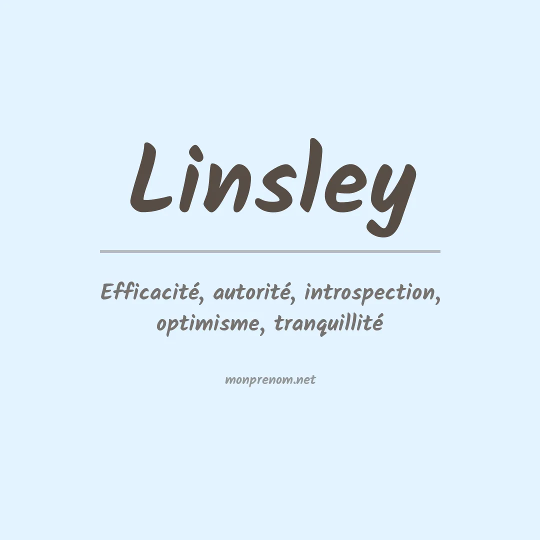 Prénom Linsley