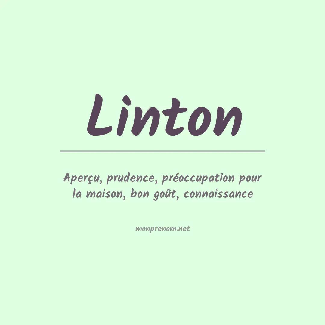 Prénom Linton