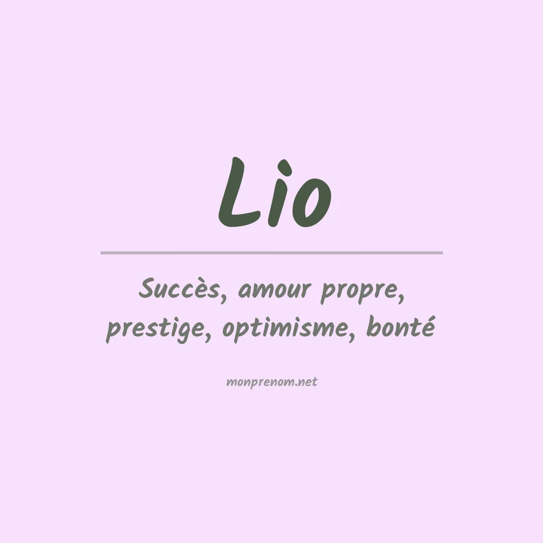 Prénom Lio