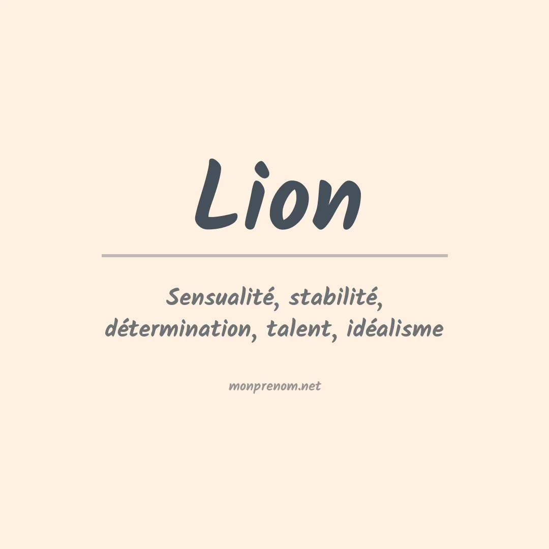 Prénom Lion