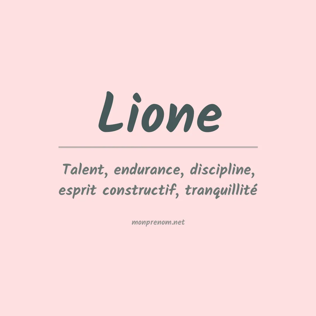 Signification du prénom Lione