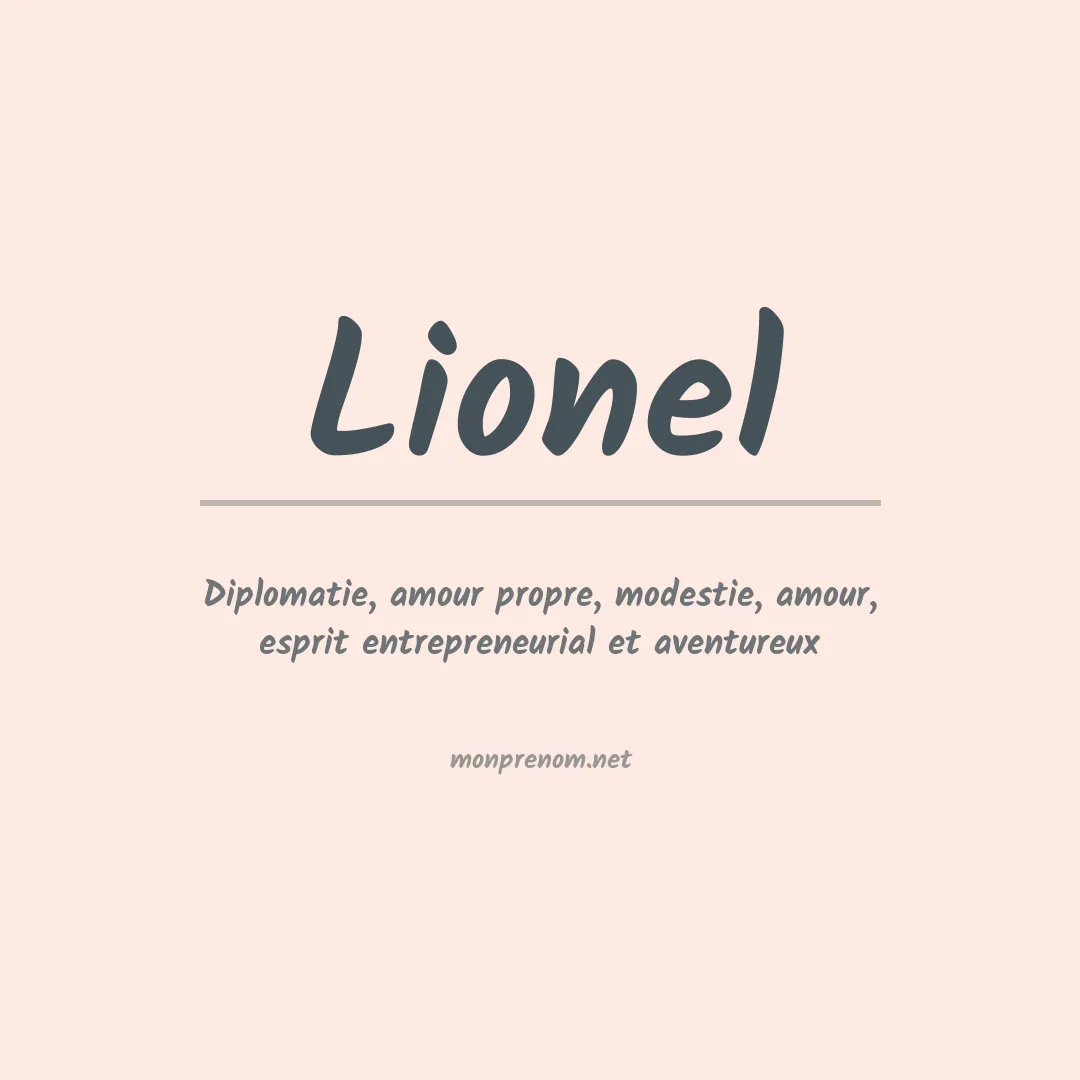 Prénom Lionel