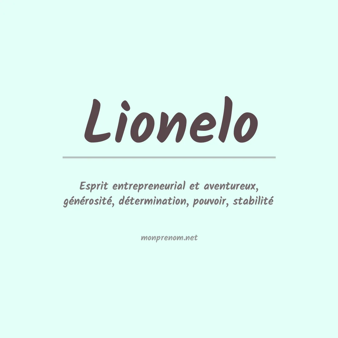 Signification du prénom Lionelo