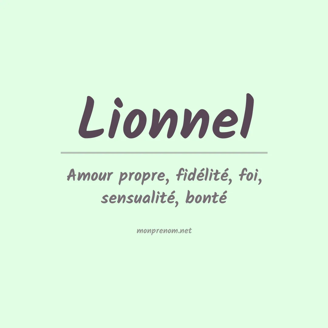 Signification du prénom Lionnel