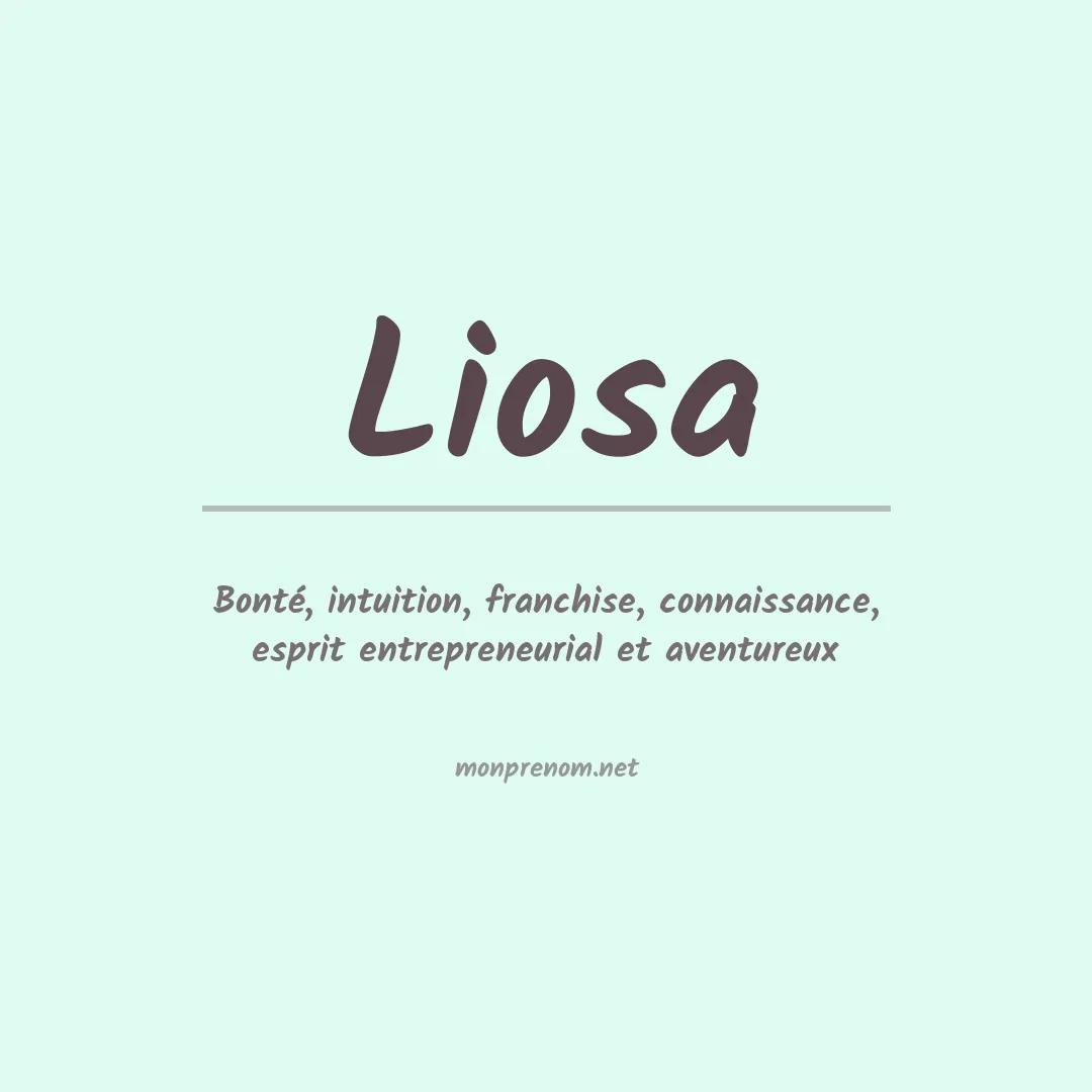 Signification du prénom Liosa