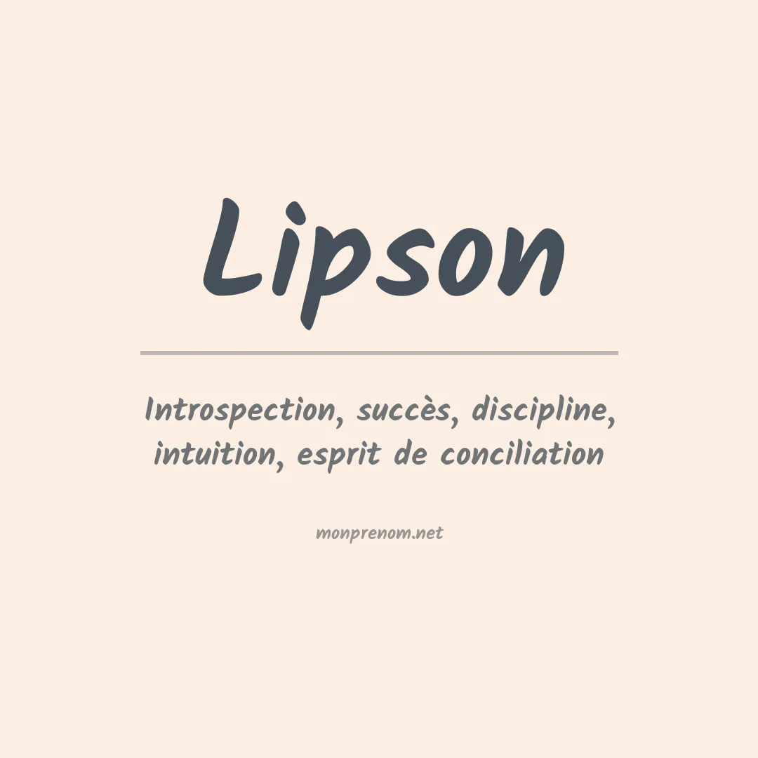 Prénom Lipson