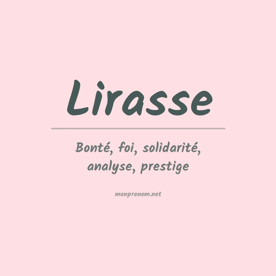 Signification du prénom Lirasse