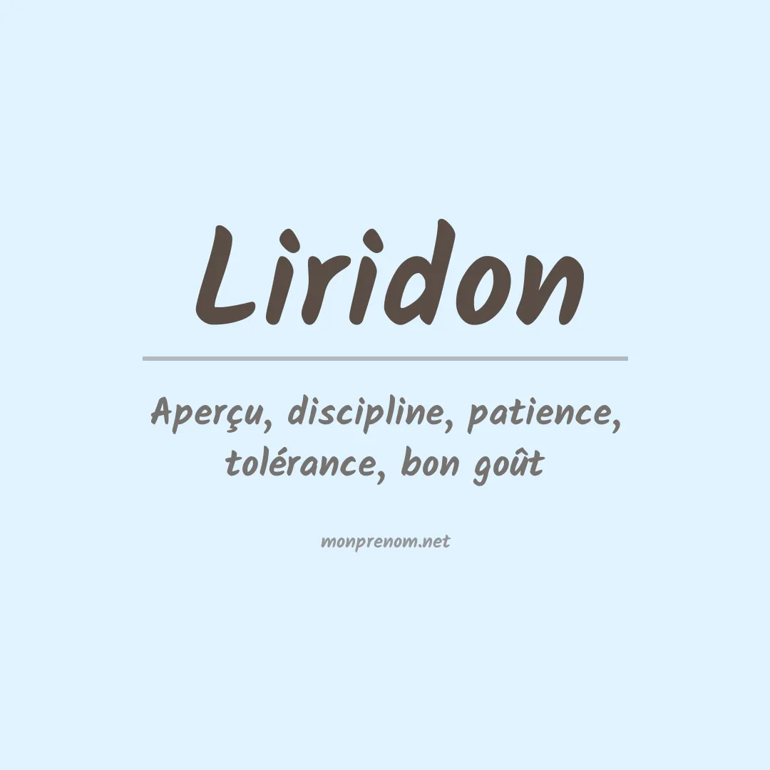 Signification du prénom Liridon