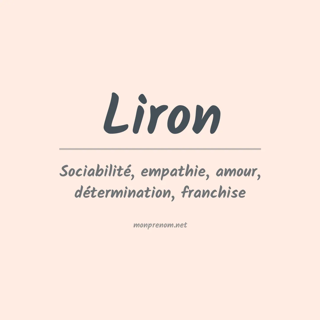 Signification du prénom Liron