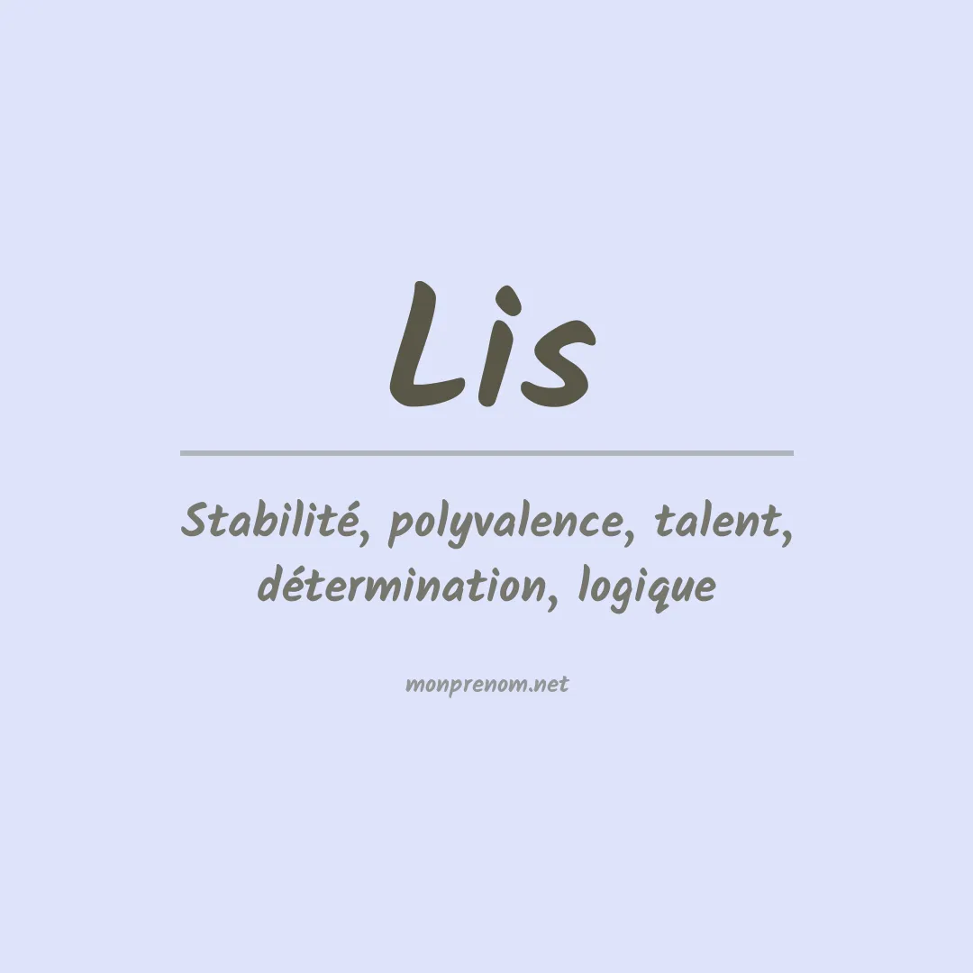 Prénom Lis